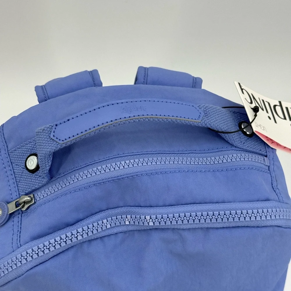 Kipling Seoul CU Padded Nylon Persian Jewel Backpack w/Signature Monkey Keychain